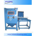 Sandblast cabinet with turntable for blasting heavy parts